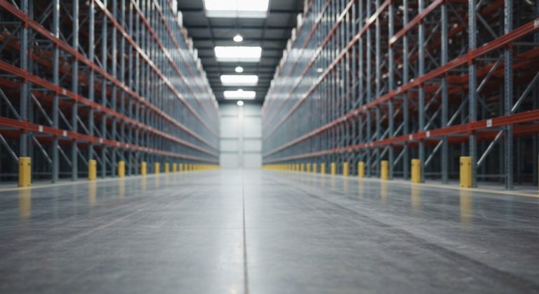 Walmart Warehouse Drug Test: New 2026 Rules? (Read First) 1 A wide interior view of a modern distribution center with high-bay racking and a polished concrete floor under natural light.