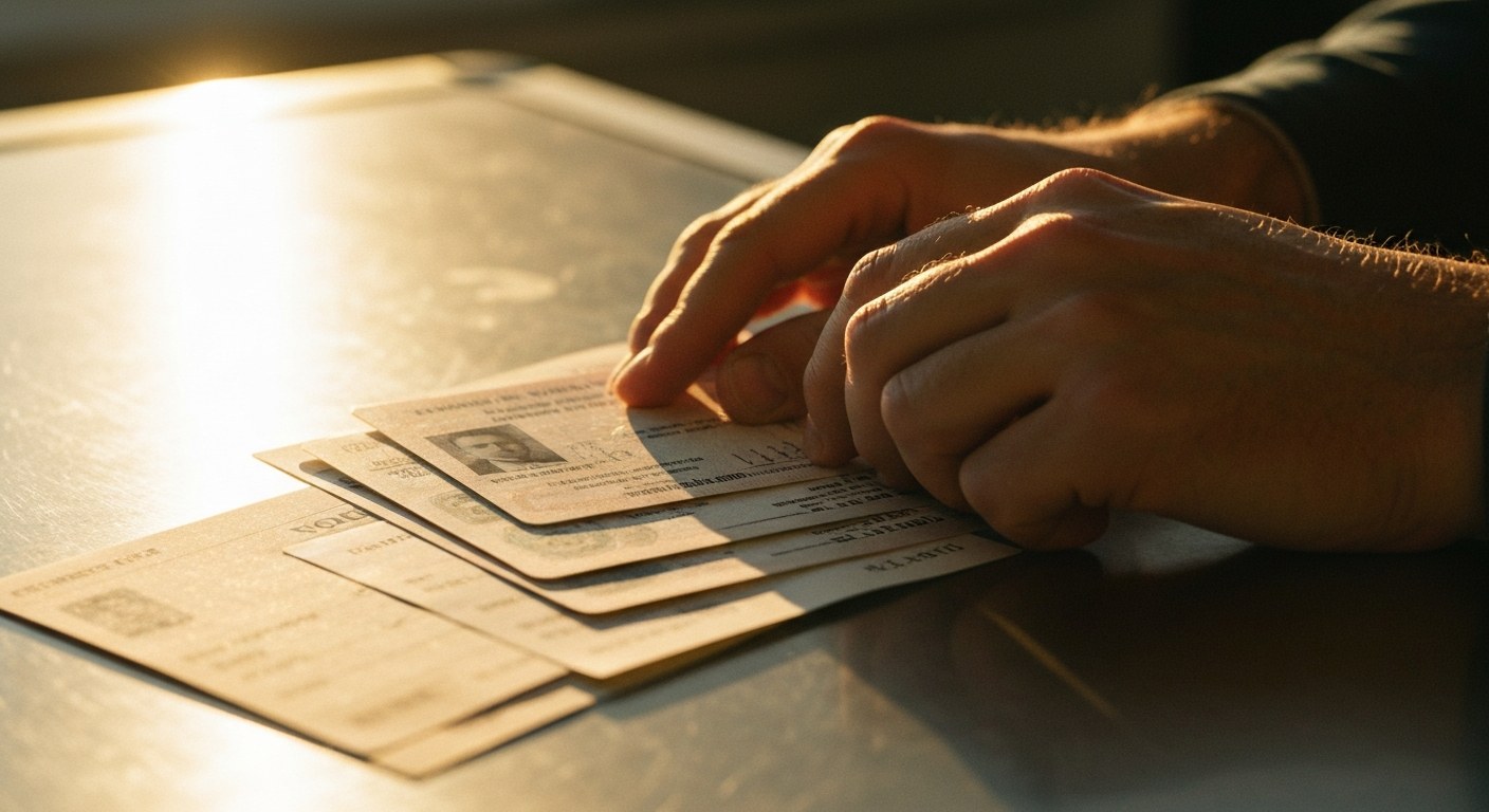 Orientation Paperwork Essentials Essential documents including identification and a voided check ready for onboarding processing.
