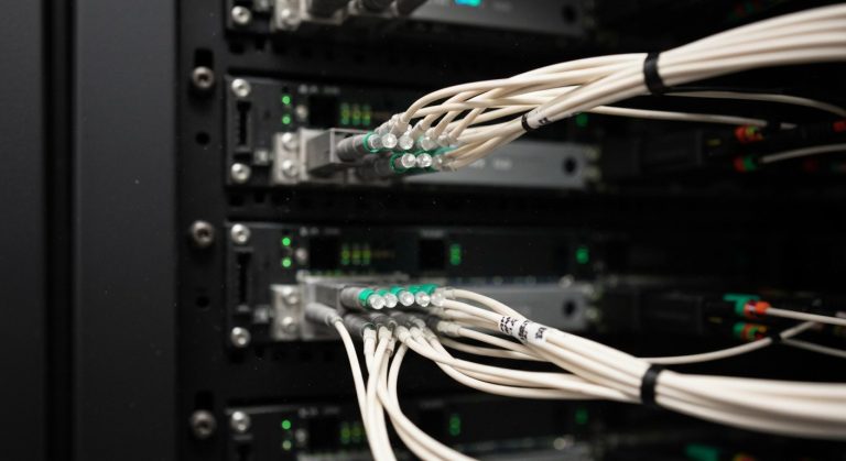 Factless fact table: Expert guide (2026 Updated) 4 Close-up of intricate fibre optic cabling in a data center, focus on connection points, shallow depth of field.
