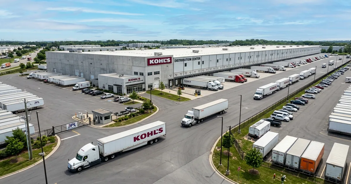 Kohl's 3PL Strategy: How the Retailer Manages Logistics and Fulfillment 2 Kohl's distribution center exterior highlighting their 3PL logistics and supply chain operations.