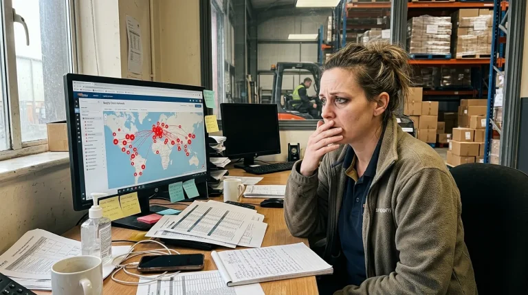 Stop Buying SCM Software: Why Supply Chain Orchestration Tools Actually Work 3 Supply chain orchestration tools connecting ERP, WMS, and TMS systems on a digital dashboard
