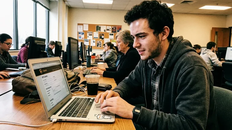 The Insider's Guide to the UPS Careers Application Process 1 Candidate filling out a UPS careers application online (AI Generated Image)